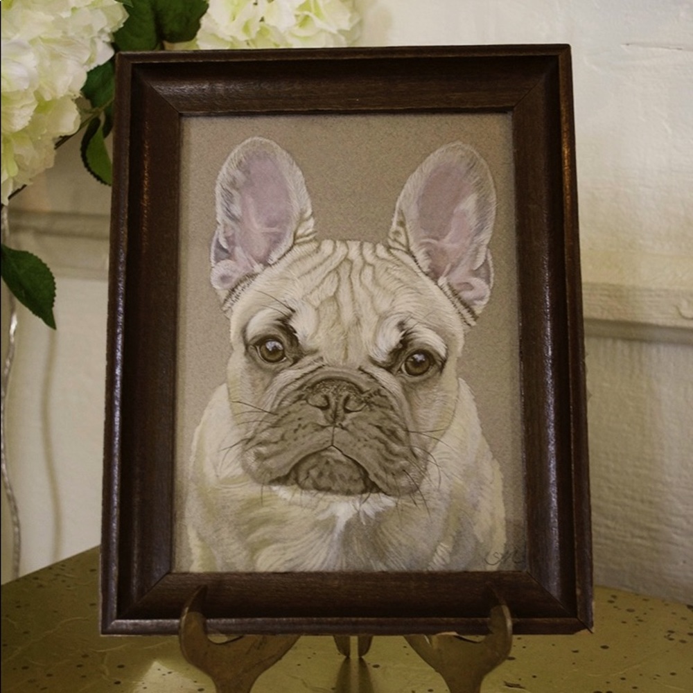 French Bulldog Framed Art 💕ORIGINAL PAINTING💕